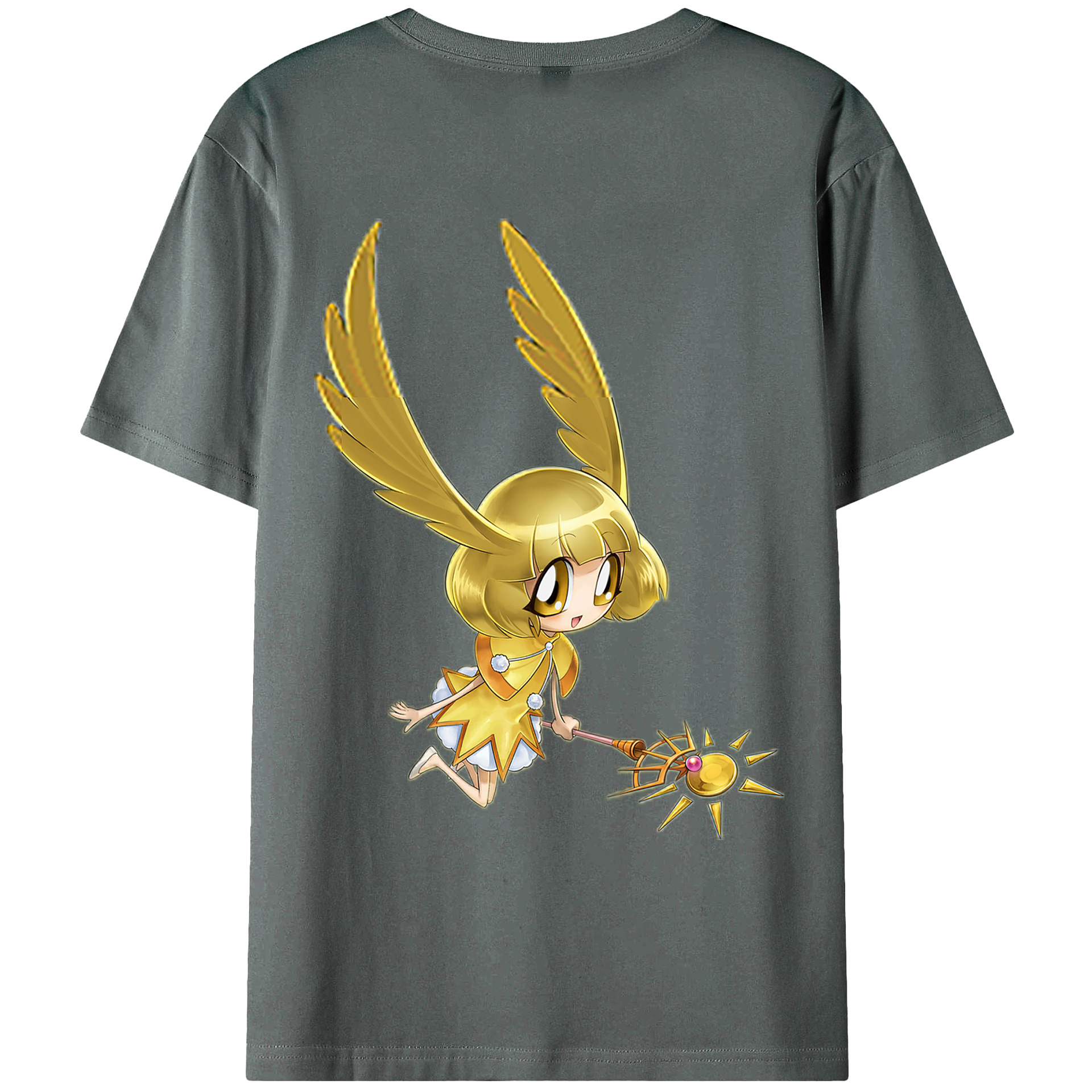 （画像用） 遊☆戯☆王 Yu-Gi-Oh! 綿100％ メンズ半袖Tシャツ（バックプリント） 通気性
